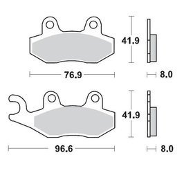 Moto-Master Klocki hamulcowe przód KAWASAKI KLX 125 10-13 / KX 125/250/500 89-93 / KDX 200/250 93-94 / KLX 09-17 / SUZUKI RM 125/250 87-95 / RM-X 250 89-95 / YAMAHA YZ 125/250 2T 89-97 / WR 125 91-97 / TT-R 250 93-00