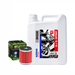 Zestaw serwisowy olej + filtr: Ipone KATANA 10W50 5L + HF141 filtr oleju – Yamaha