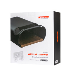 BIKETEC OM Wieszak ścienny na rower Wall Bike Rack kolor czarny, z półką