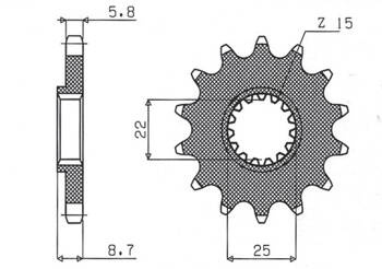 SUNSTAR Zębatka przednia stalowa KTM SX/EXC 91-19 [12]