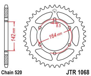 JT Zębatka tylna stalowa [46 zębów] HYOSUNG GT 250 04-15