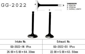 Vesrah Zawór ssący YAMAHA YFM 125 GRIZZLY 04-15 / RAPTOR 125 11-15 / XC 125 RIVA 96-01