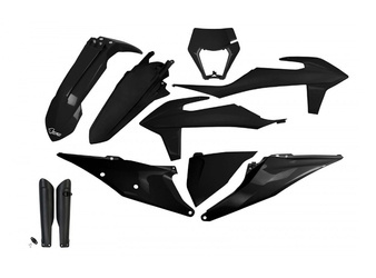 Komplet Plastików UFO dla KTM EXC 125 '20-'21, EXC 250 / 300 '20-'23, EXC-F 250 / 350 / 450 / 500 '20-'23 kolor czarny