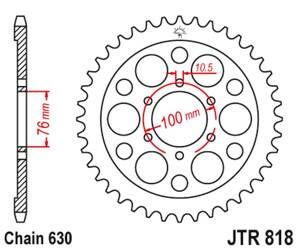 JT Zębatka tylna stalowa [40 zębów] SUZUKI GS 750 80-81