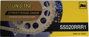 SUNSTAR Łańcuch napędowy 520RRR1 [520] [zakuwka] [118] [XW-Ring] [złoty]