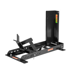 BIKETEC OM Uniwersalny stojak bez ramion z uchwytem przedniego koła z kołyską do transportu motocykla Kolor czarny, stal 5mm