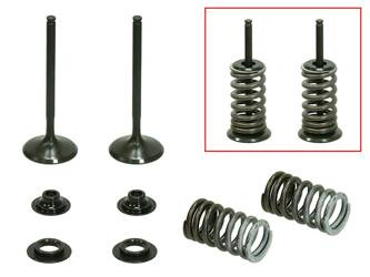 Zawory wydechowe [komplet zaworów + sprężyny + podkładki][stalowe] Honda CRF 450 R '07-'12  (35X5,45X84,6MM) (MX-09533E)
