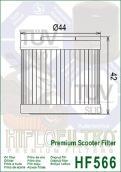 Hiflo filtr oleju HF 566 Kymco 125 / 150 / 200 / 300 SKUTERY