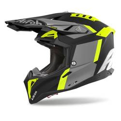 Kask cross Airoh Aviator 3 Glory – szary, czarny, żółty