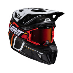 Kask + gogle cross Leatt Kit Moto 9.5 Carbon/Biały V25
