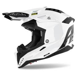 Kask cross Airoh Aviator 3 White Gloss – biały / połysk
