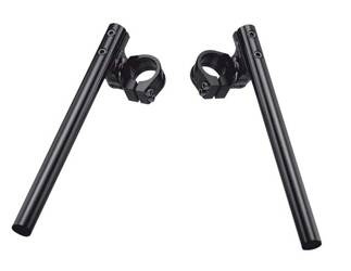 Accel / Srebrna Kierownica Dwuczęściowa Regulowana / Clip-On Uchwyt [41mm]