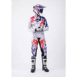 Kenny Racing Spodnie na crossa PERFORMANCE FLUID kolor biały,czerwony,czarny