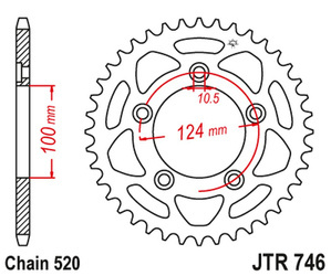 JT Zębatka tylna stalowa [48 zębów] DUCATI PANIGALE 899 14-15 / SCRAMBLER 800 15-18