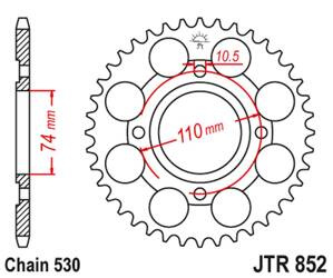 JT Zębatka tylna stalowa [41 zębów] YAMAHA RD 250LC 80-85 / RZ 250