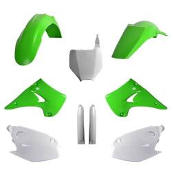 Pełny komplet plastików Kawasaki KX 125 / 250 '03 Polisport zielony
