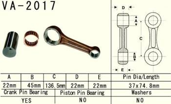 Vesrah Korbowód YAMAHA YFM 660 RAPTOR 01