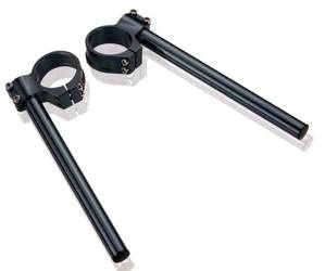 Accel/ Czarna Kierownica Dwuczęściowa/ Street Clip-On/ Uchwyt [35mm]