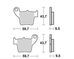 ProX Klocki Hamulcowe Tylne CR125/250 '02-07 / CRF150/250/450R'02-17