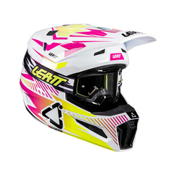 Kask cross z goglami LEATT Kit Moto 3.5 Storm kolor różowy