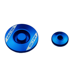 SCAR Korki inspekcyjne silnika Yamaha YZ 250F '14-'25, YZ 450F '10-'22, YZ 250FX '15-'25, WR 250F '15-'25, YZ 450FX '16-'23, WR 450F '16-'23, Kolor Niebieski