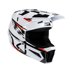 LEATT Kask Z Goglami Kit Moto 3.5 Junior V25 kolor biały, czarny, czerwony