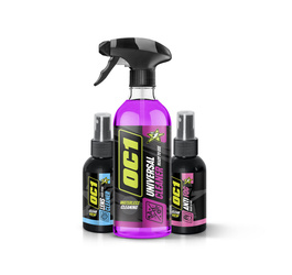 OC1 ZESTAW HELMET & VISIOR Lens Cleaner 100ml + Anti Fog 100ml + Universal Cleaner 0,45L