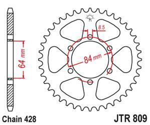 JT Zębatka tylna stalowa [46 zębów] SUZUKI TS 100/125 79-81