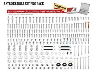 Accel Komplet śrub w kolorze srebrnym / Honda CR [125/250/500] / lata '85-'01
