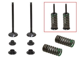 Zawory wydechowe [komplet zaworów + sprężyny + podkładki][stalowe] Honda CRF 150 R / RB '07-'23  (MX-09545E) (22,5X4,4X79,95MM)