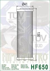 Hiflo filtr oleju HF 650 KTM 950 / 990 / 1050 / 1190 / 1290 ATV 450 / 505 - ZAST�PUJE HF158 I HF658