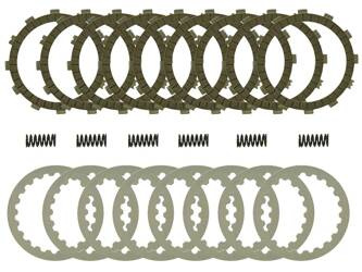 Kompletne sprzęgło [tarcze sprzęgłowe + przekładki + sprężyny] KTM EGS 250 '94-'99, EXC 250 '94-'05, MXC 250 '98-'99, SX 250 '94-'12, XC/XC-W 250/300 '06-'12, SXS 250 '01-'03, EGS 300 '94-'99, EXC/MXC 300 94-'05, EGS/EXC/MXC/SX 360 '96-'97, EXC