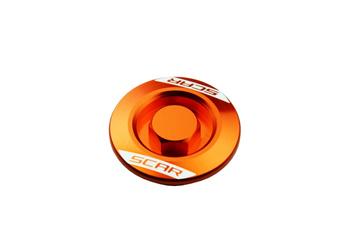 SCAR Korek wlewu oleju KTM 50-450 SX / SXF '06-'25, 125-500 EXC / EXCF / TPI '06-'25 kolor pomarańczowy