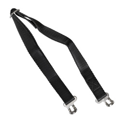 BIKETEC OM Pas (pasek) do wyciągania motocykla z błota Kawasaki 2,5mm x 25mm, kolor czarny/srebrny