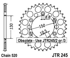JT Zębatka tylna stalowa [52 zębów] YAMAHA YZ/YZF/WRF 99-18
