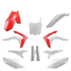 Pełny komplet plastików Honda CRF 250R '14-'17 / CRF 450R '13-'16 Polisport biało,czerwony