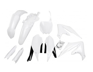 UFO Komplet plastików w kolorze białym [w zestawie osłony na lagi] dla Yamaha YZF 250 '19-'23, YZF 450 '18-'22