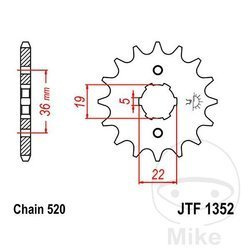 Zębatka przednia JT JTF1352.12 (12Z)