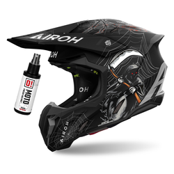 Kask cross Airoh Twist 3 Arcade czarny / matowy + czyścik do wnętrza
