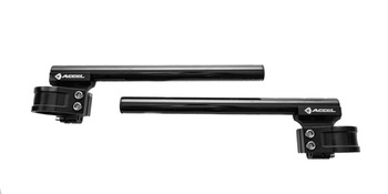 Accel / Kierownica dwuczęściowa regulowana / Clip-On / Uchwyt [46mm] / Czarna