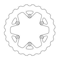 Moto-Master Tarcza hamulcowa tył YAMAHA YZ 125 02-18 / YZ 250 02-20 / YZF 250/450 02-18