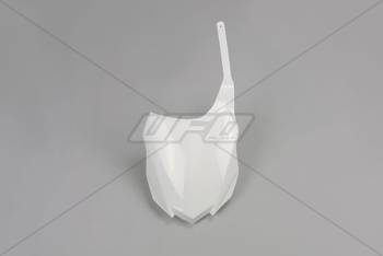 Plastron UFO / pole numerowe przód do Kawasaki KXF 250 '13-'16 / KXF 450 '13-'15 kolor biały