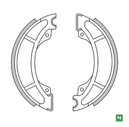 Szczęki hamulcowe Husqvarna WRE 125 89-94 / TYŁ/KTM GS 125/250/600 83-85 / MX 125/250/500 83-86  Newfren