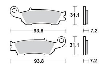 ProX Klocki Hamulcowe Przednie YZ125/250 '08-17 / YZ250F/450F '08-17
