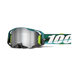 Gogle 100 PROCENT ARmatic polarity - mirror silver lens - kolor zielony/biały szyba psrebrne lustro