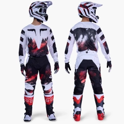 Strój na crossa Fox 180 Kairos  biały czerwony