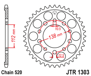 JT Zębatka tylna stalowa [43 zębów] HONDA CBR 600 91-98 / CBR 600 11-14 / CBR 900 RR FIREBLADE 93-98