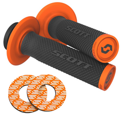Zestaw Przykręcane manetki Lock On SCOTT SX II pomarańczowy + pianki antyodciskowe