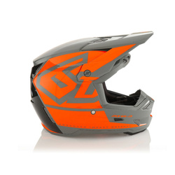 Kask cross 6D ATR-3 Hex pomarańczowy, szary