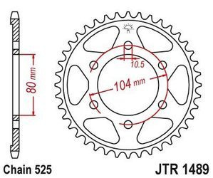 Zębatka tylna stalowa JT JTR1489.39 ilość zębów 39Z